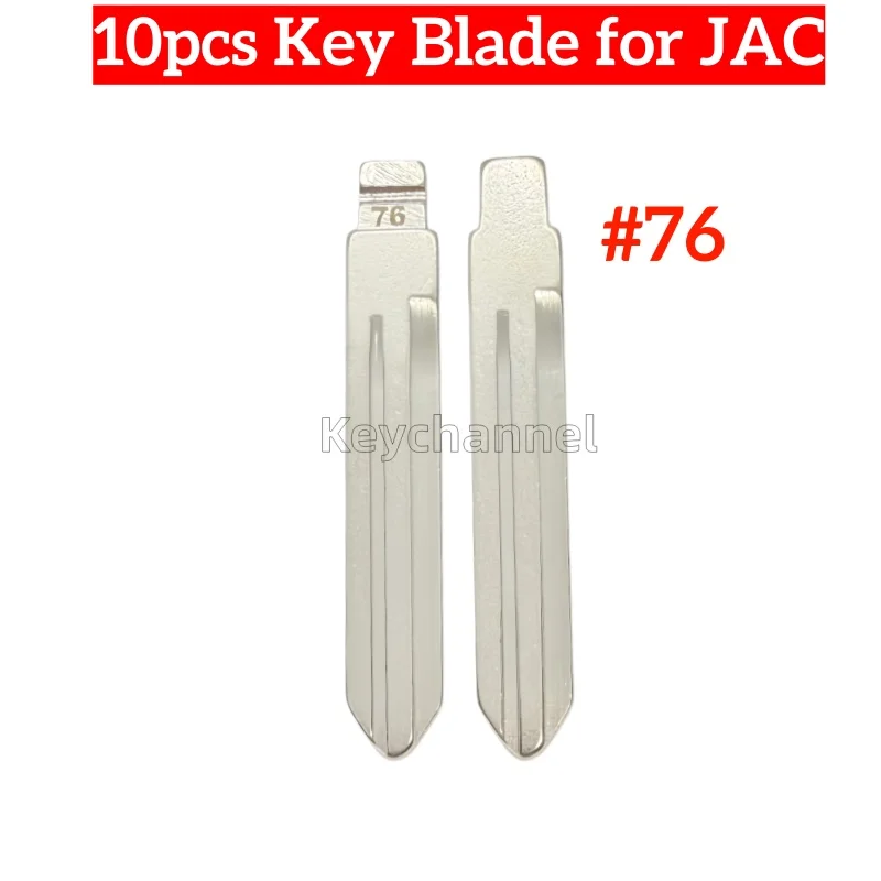 

keystar 10pcs Car Flip Key Blade 76# KD Remote Blade VVDI Blank Key Head for KD KEYDIY VVDI XHORSE Remote for JAC Chinese Car