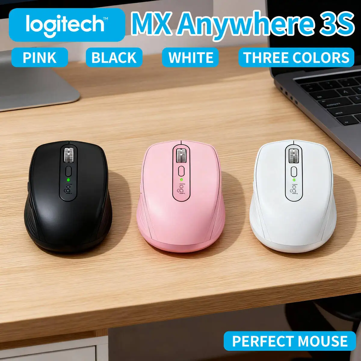 

Logitech MX Anywhere 3S High-End Mouse – Logitech Quality, 8K DPI, Silent Clicks, USB-C Fast Charge