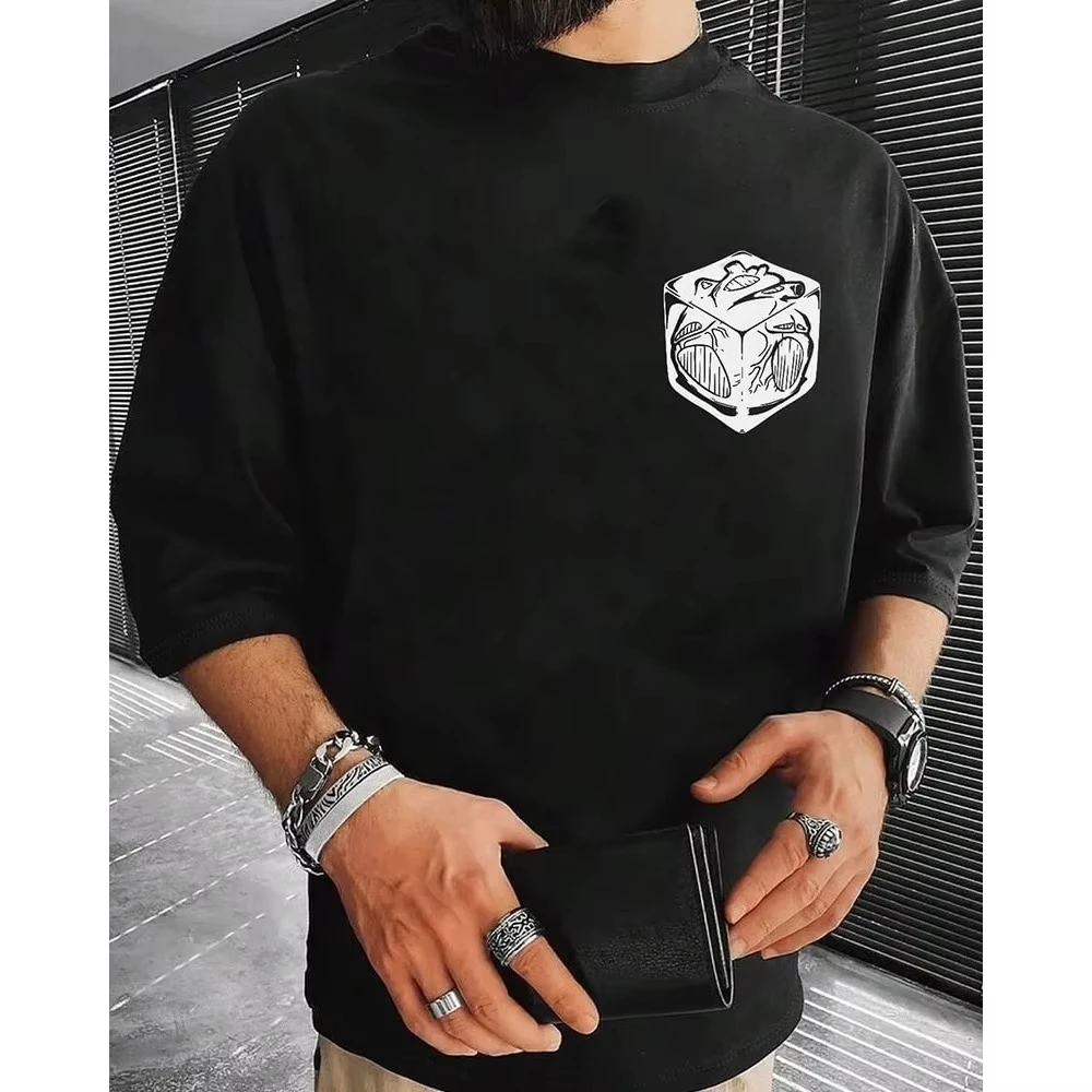 One Piece Men's T-shirt Trafalgar D. Water Law Summer Autumn Anime Boy Children's Short-sleeved Retro Loose Parent-child Outfit