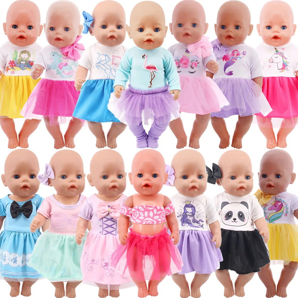 Doll Clothes Dress Princess Veil disneey for 18inch american & 43 cm baby new born dolls,og girl's baby clothes,russian doll toy