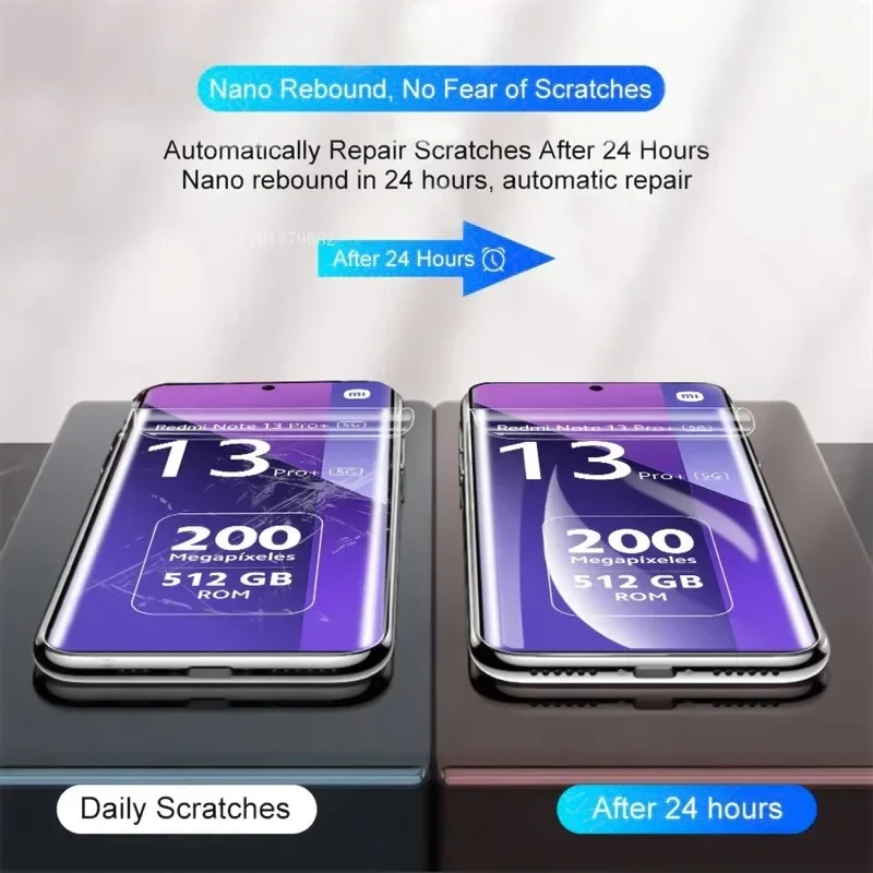 3 SZTUK Folia hydrożelowa do Xiaomi Redmi Note 13 12 11 Pro Plus 10 9 8 11S 12S 10S Ochraniacze ekranu do Redmi 13C 12C 12 10C 10A
