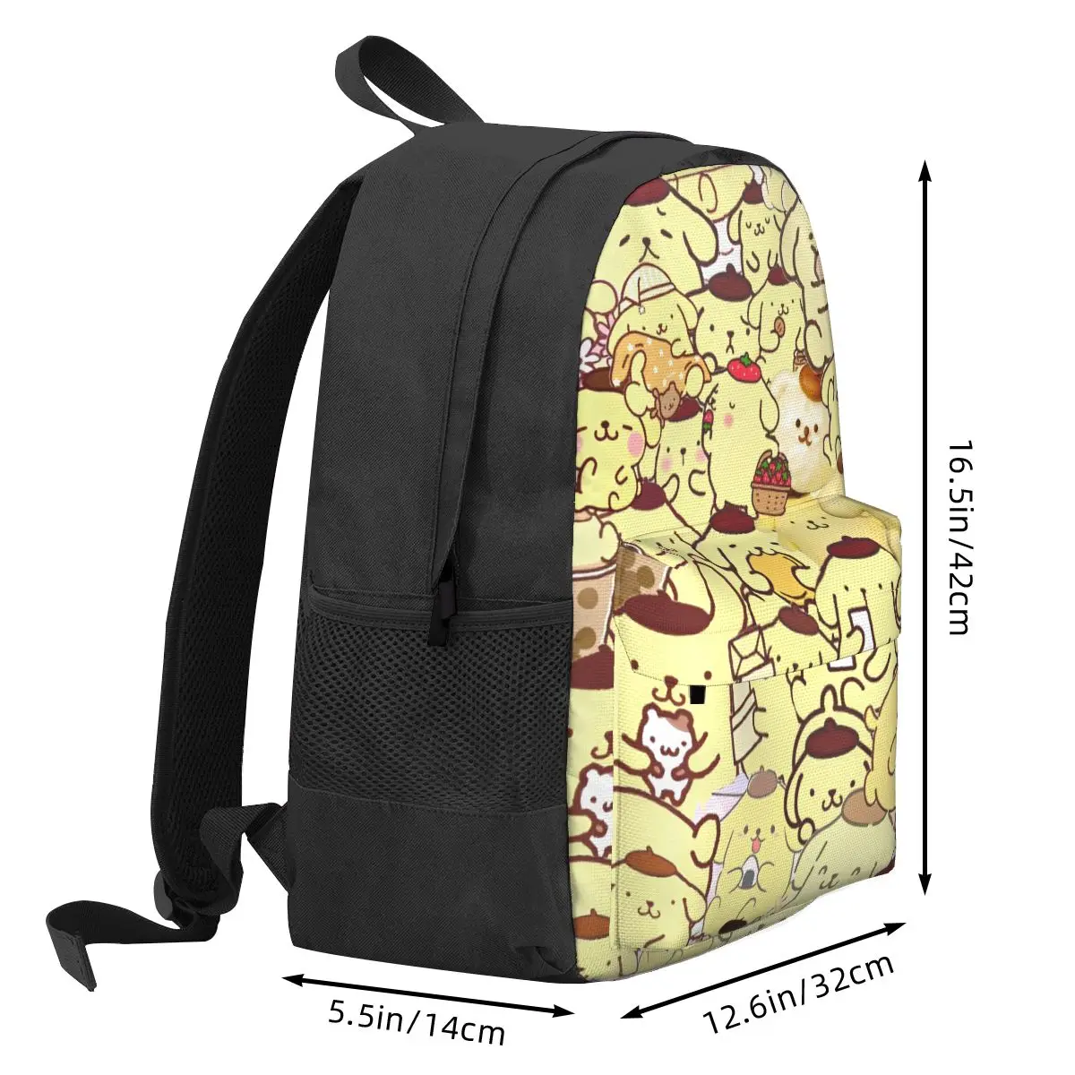 Sanrio Kawaii Pom Purin ransel wanita Mochila 3D cetak tas sekolah pelajar ransel Laptop anak laki-laki perempuan ransel tahan air