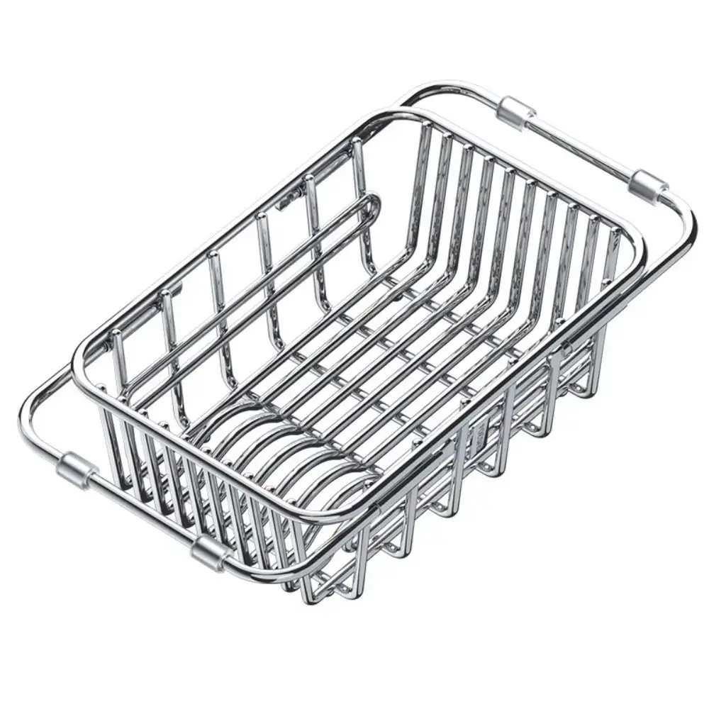 304 Stainless Steel Stainless Steel Dish Drying Rack Large Capacity Rustproof Layer Kitchen Sink Dish Drainer Multi-Functional