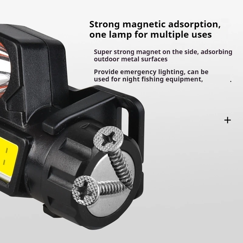 Rechargeable Fishing LED Headlamp Outdoor Fishing Camping Headlight XPE COB Work Strong Magnetic Powerful Headlight Super Bright