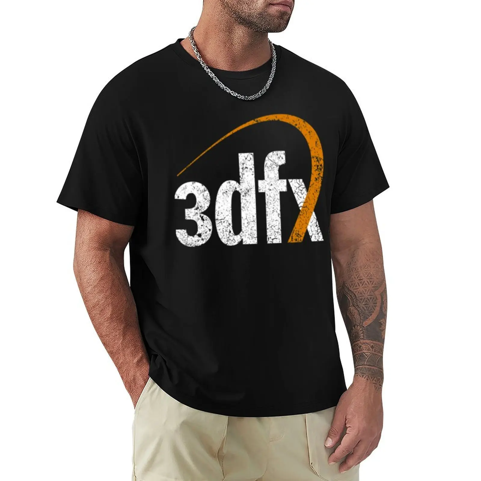 Camiseta Deportiva Básica 3DFX con Efecto Desteñido, Absorbe la Humedad