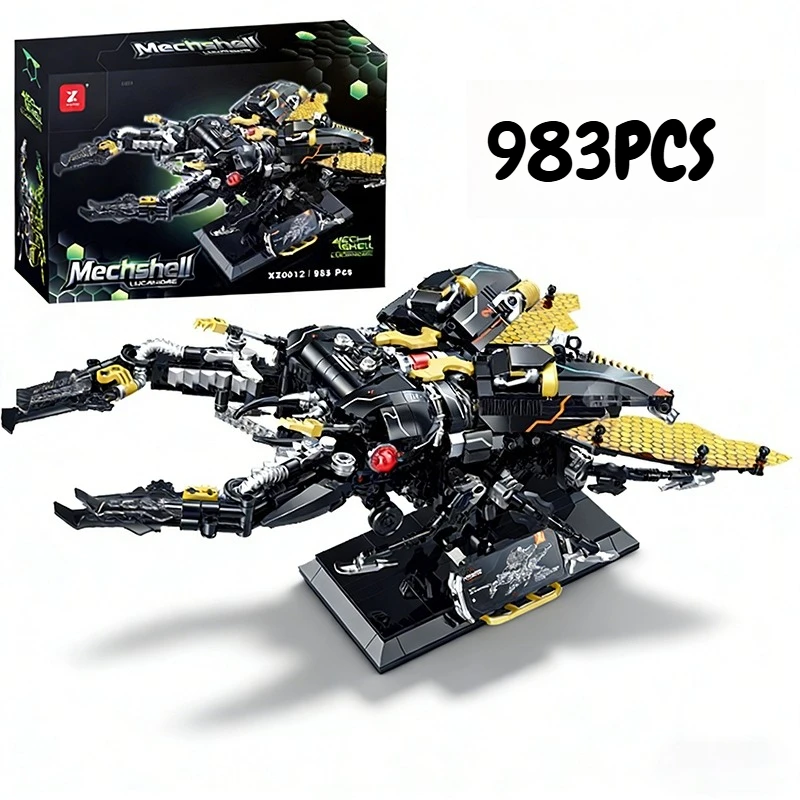 983PCS Or 939PCS Programmable Mechanical Insects Emperor Stag Beetle Building Blocks Construction Bricks Toy Gift