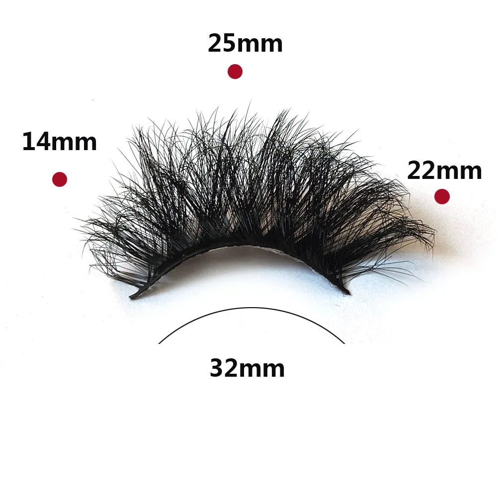 ICYCHEER 7ペア ドラマティックまつげ ロング＆ボリューム 25mm ロングアイラッシュ フェイクミンク 3D メッシーアイラッシュ フルストリップ ソフト 再利用可能