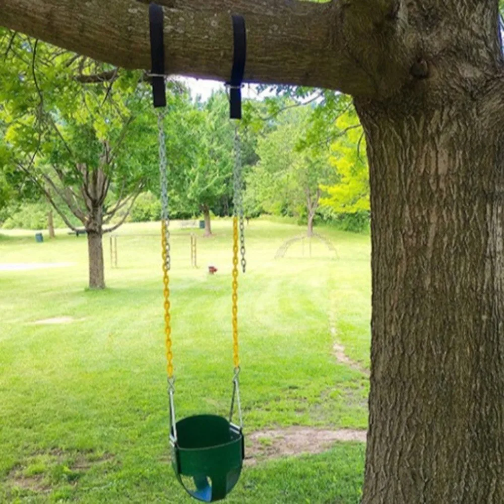 45cm Tree Swing Straps Heavy Duty Hanging Kit Horizontal Bar Connecting Belt with Carabiner Multi-function