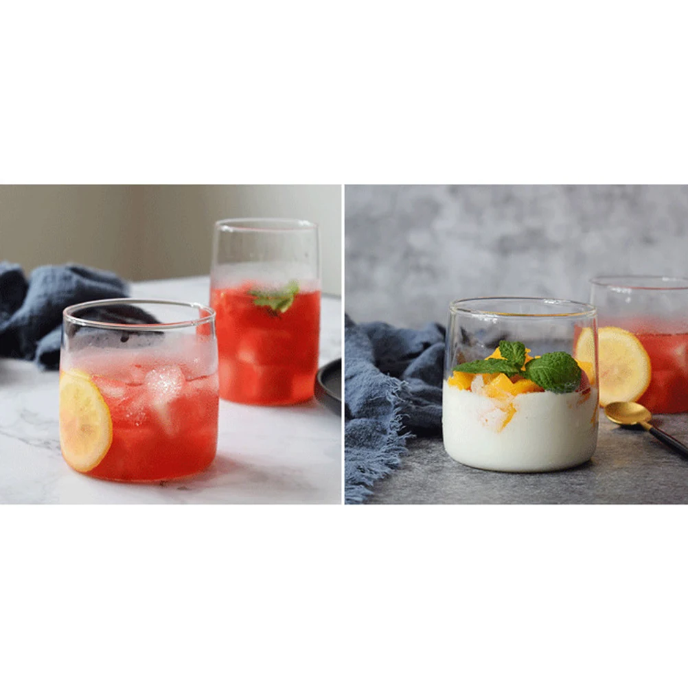 

Premium High Borosilicate Glass Cup Tall Pattern Heat Resistant Transparent Cocktail Beer Juice Cup for Party Gathering