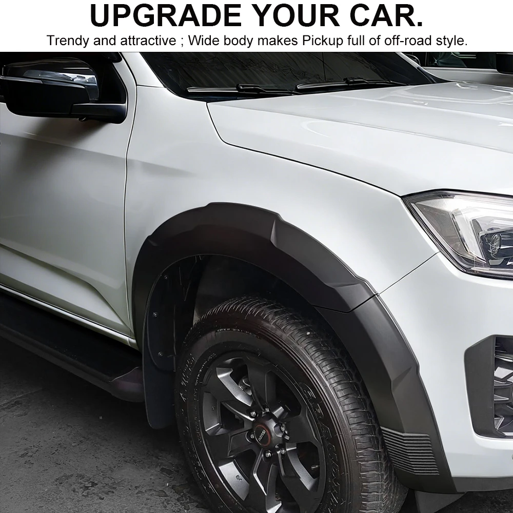 Fender Flares Wheel Arch Extension For Isuzu D-Max Dmax 2024 2025 2026 Double Cab OEM Style Mudguards Matte Black Car Accessorie