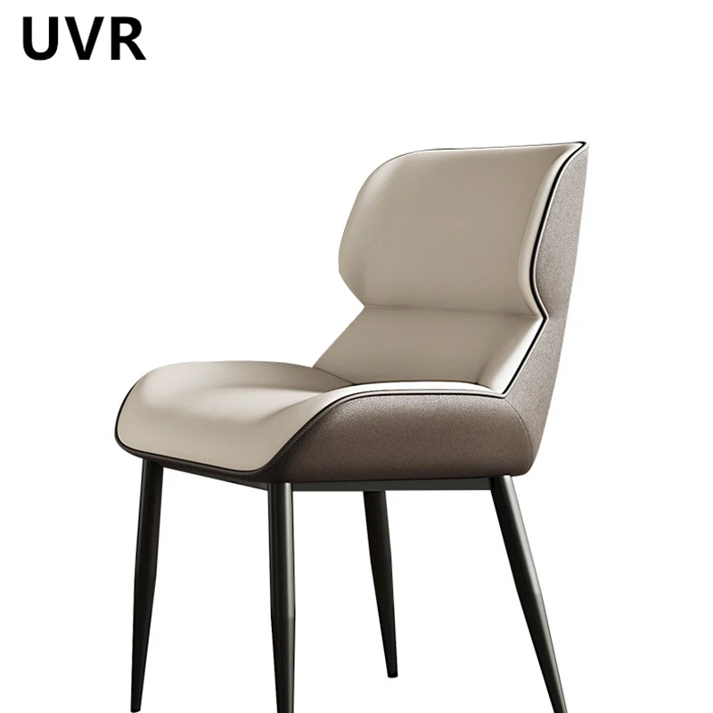 UVR Long Sitting Comfortable The Backrest Chair Modern Household Senior Simple Soft Package Dining Chair Balcony Leisure Chair