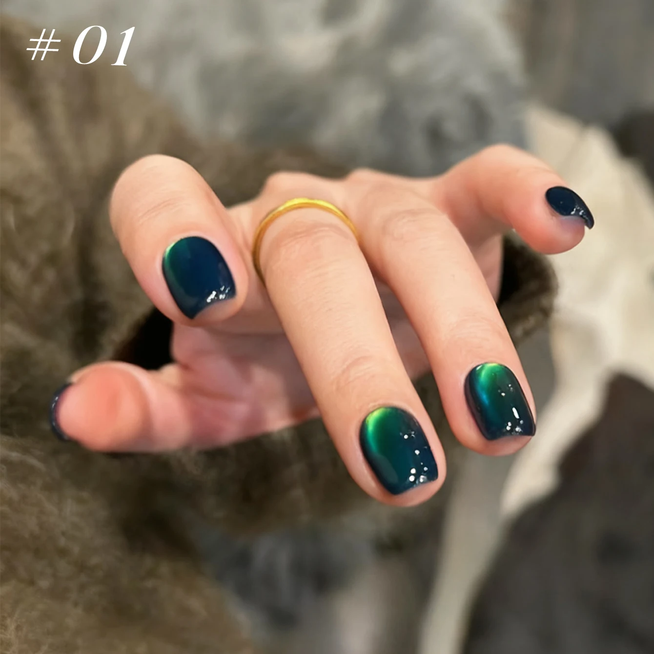 MIANEL 10ML Qianshan Cat Eye Magnetic Gel Nail Polish Nail Salon Use Black Amber Brown Glass Beads Cat Eye Nail Polish