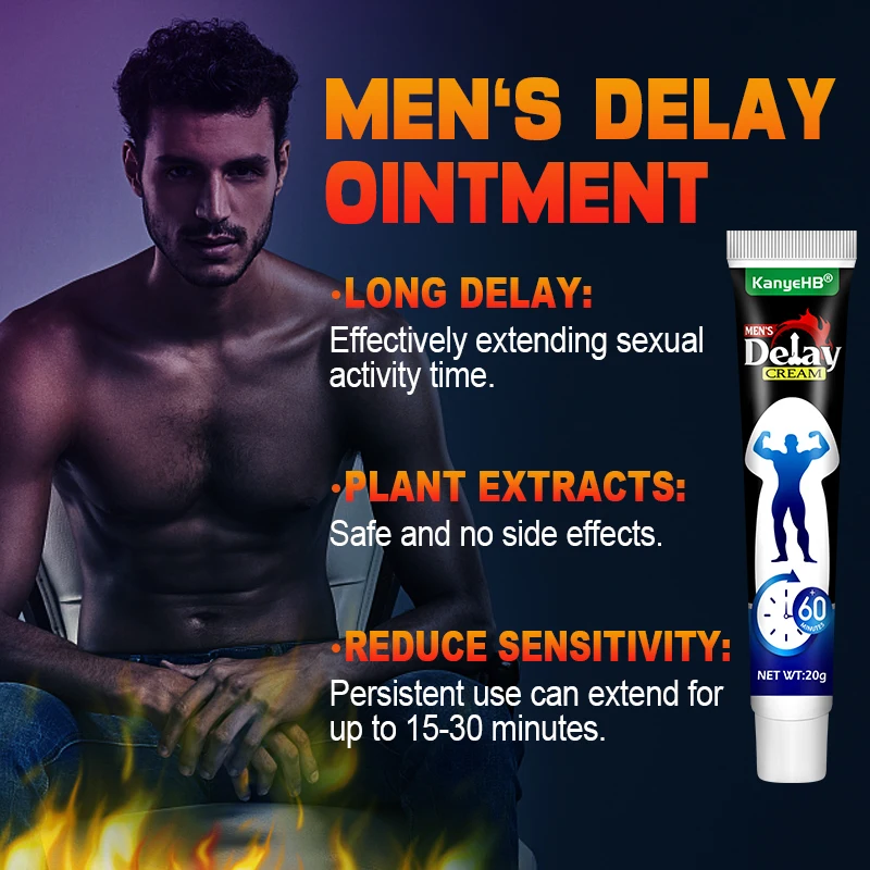 1pcs Men\'s Anti-sensitivity Cream Delay Ejaculate Penis Bigger Harder Improve Sex Quality Male Delay Cream Lasting Sex G044