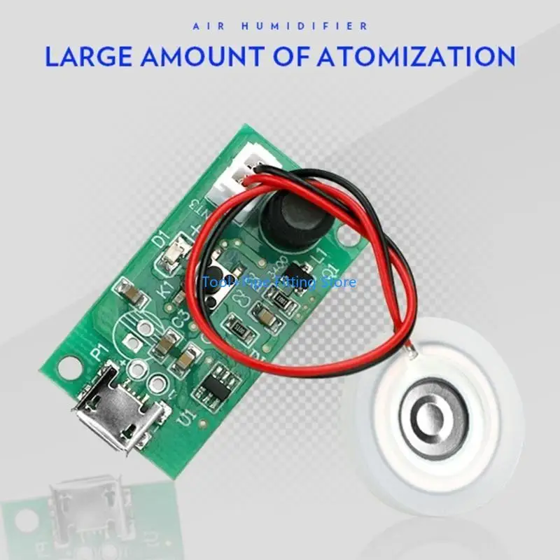 F92B 20mm Ultrasonic Humidifier Mist Maker USB Ceramic Atomizer Transducer Humidified Plate Accessories + PCB Module