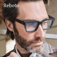 Gafas de lectura cuadradas clásicas para hombre, lentes otópticos negros de marca a la moda, monturas para anteojos recetados para hombre, gafas 0 ~ + 3,00
