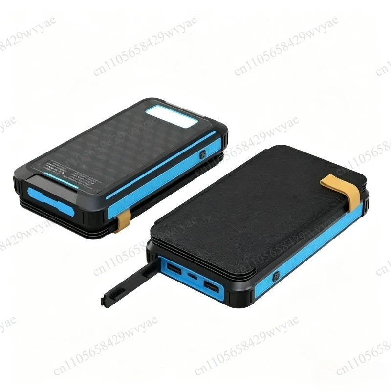 25000mAh Foldable Solar Power Bank Waterproof Portable Charger with LED Flashlight