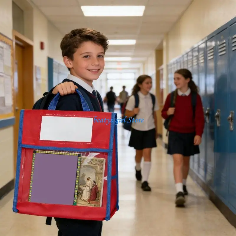 

C7AB Lightweight Student Reading Carry With Clear Front Panel And Document Storage For Daily Classroom Use