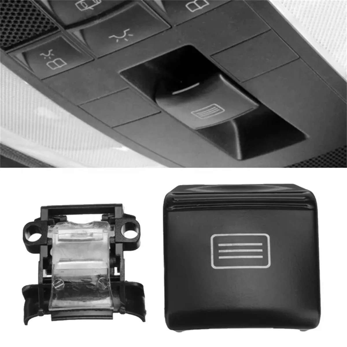 

Крышка кнопки переключателя окна люка на крыше A 20482013239051 Для Mercedes C E CLS Class W218 W204 W212 A207 LHD Черный