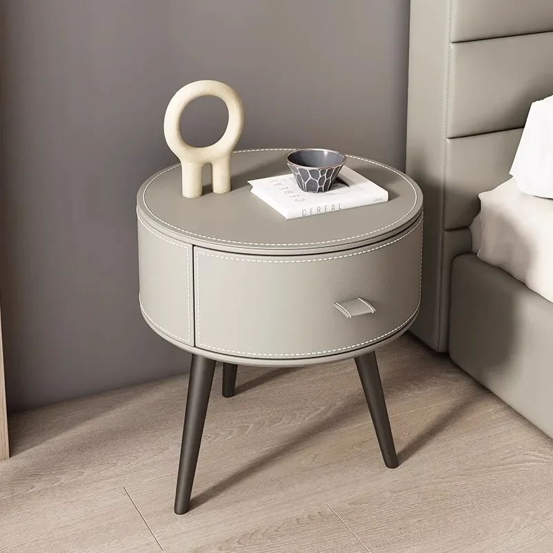 

Unique Elegant Bedside Table Luxury Modern Space Saving Nightstands Minimalist Aesthetic Mesa De Noche Bedroom Furniture