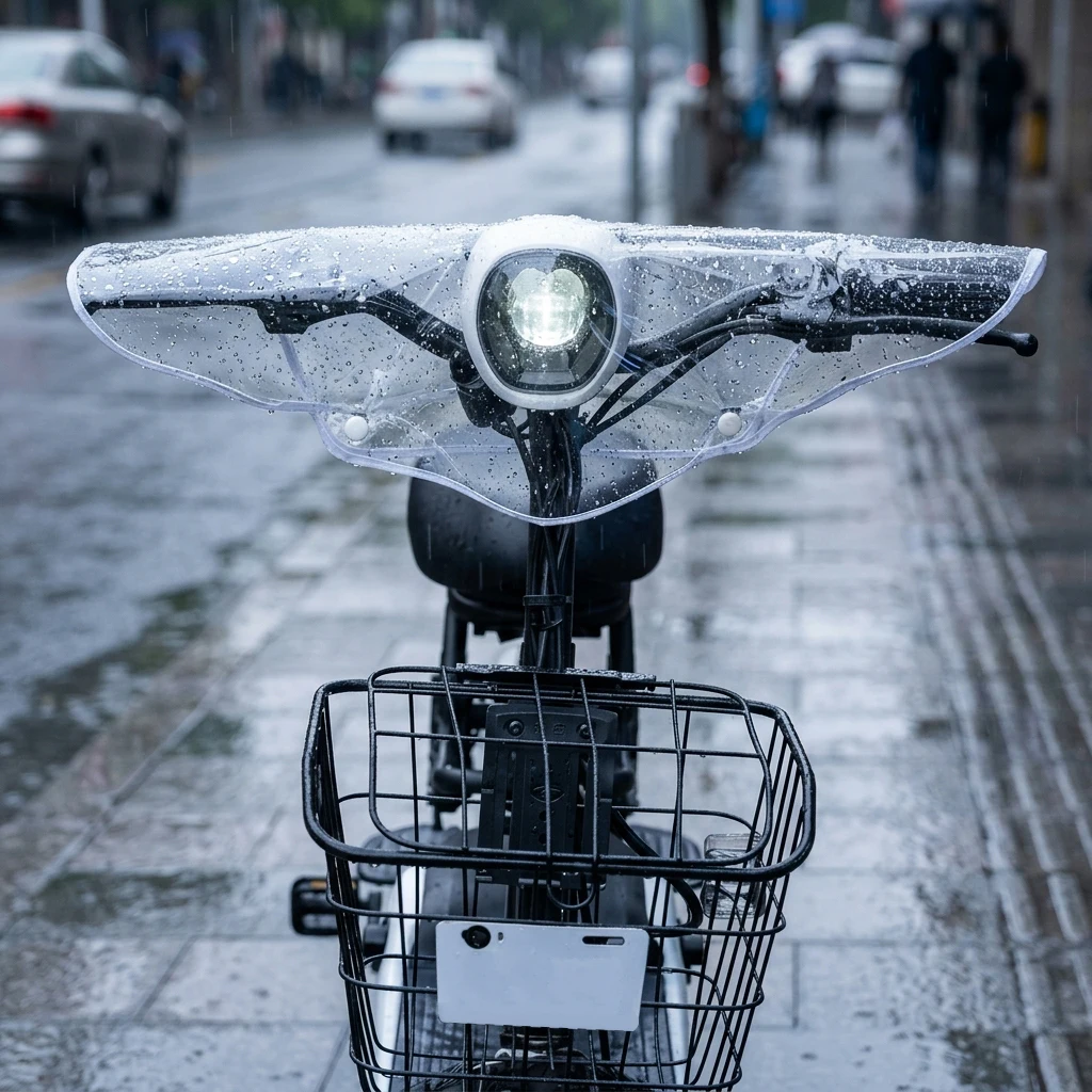1pc Dashboard Rain Guard PVC Transparent for Electric Scooter Waterproof Handlebar Cover Universal Fit Bike Protector