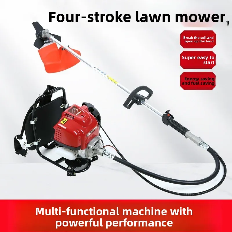 4‑Stroke  Brush Cutter Backpack & Side‑Mount Petrol Grass Trimmer Farm Household Weeding Tool