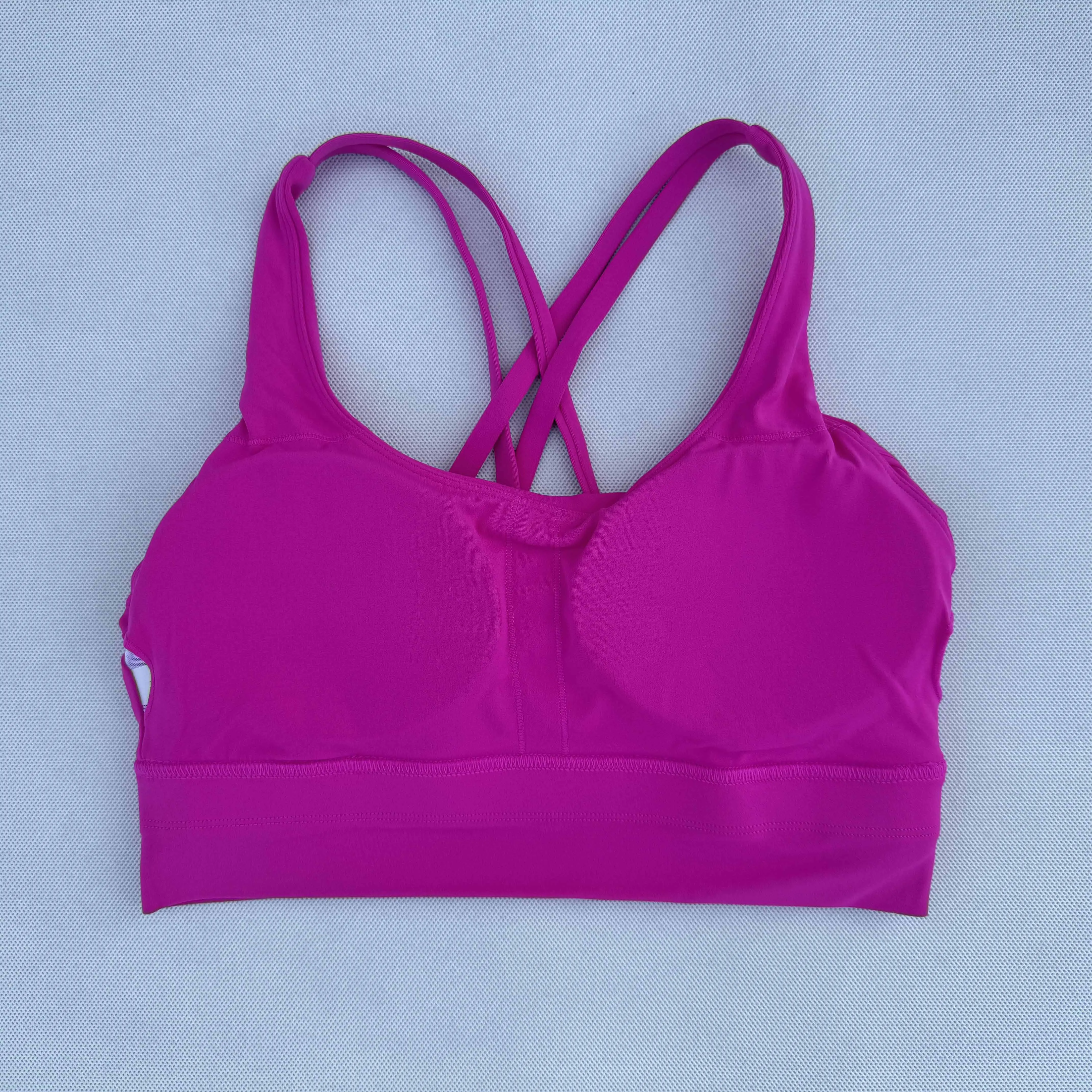 Woman Clothes Gym Top Breathable Sports Bra Cross-Backed Yoga Bra Outdoor Jogging Push Up Fitness Trainning Sportswear Underwear image 6