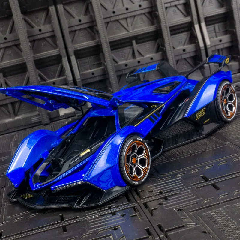 Il modello di auto in lega 1:22 v12 ha una raccolta di funzioni di suono e illuminazione simulate e può essere regalata come regalo di compleanno agli amici