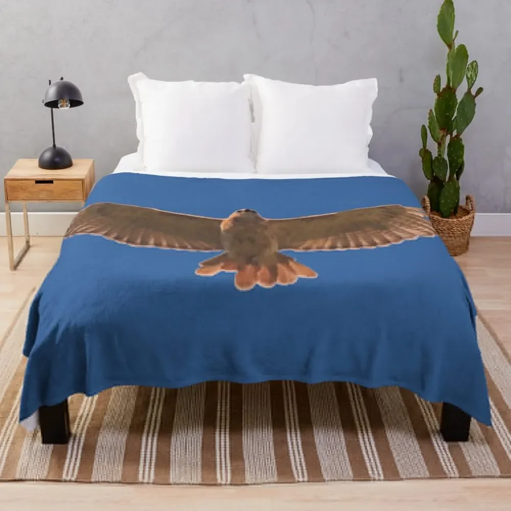 

Red Tailed Hawk Throw Blanket Plush Beautifuls Luxury Designer sofa bed Blankets