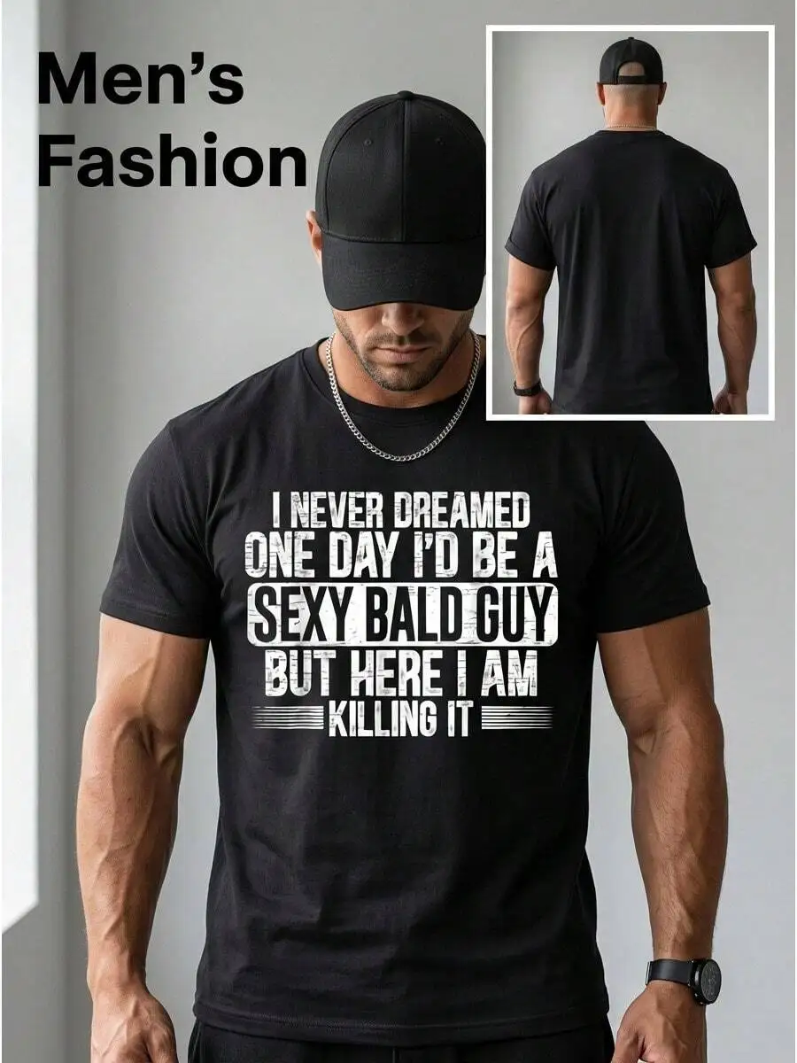 Men's Retro Bald T-Shirt-Funny