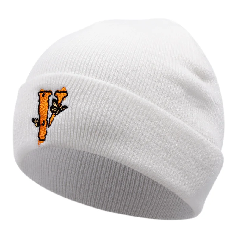 V The Visitors Insignia Warm Knitted Cap Fashion Bonnet Hat Autumn Winter Outdoor Beanies Hats for Men Women Adult