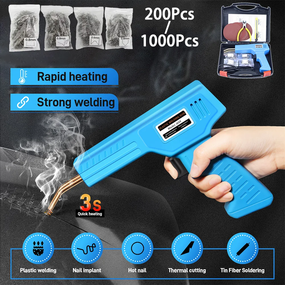

50W Plastic Welder, Hot Staples Home DIY Plastic Repair, Plastic welding Kit,Car Bumper Repair Simplicity Of Use Tools