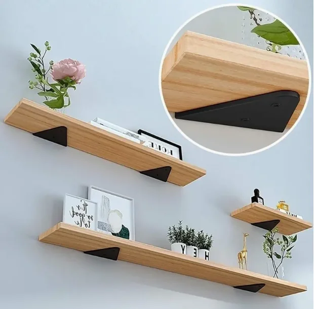 2PCS Triangle Shelf Brackets Heavy Duty Metal Wall Mount Shelf Support Floating Decorative Home Supplies Joint Hardware Brackets