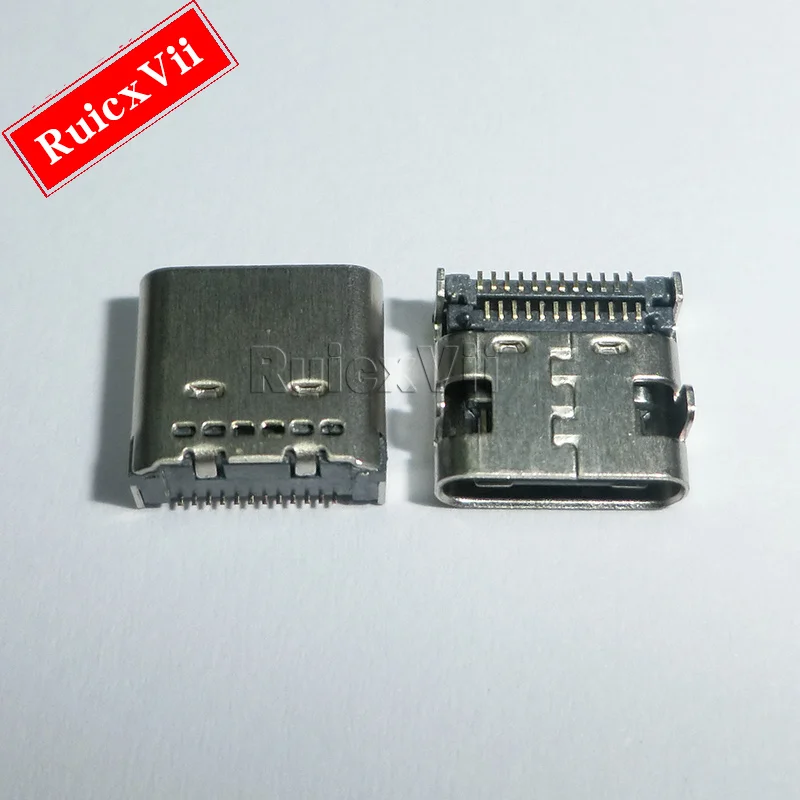 10pcs Dual-Row 3.1 Patch Usb Type-C Female 24P Paste Double-Row Pin Fully Paste Smt+Dip Four-Pin Insert Board