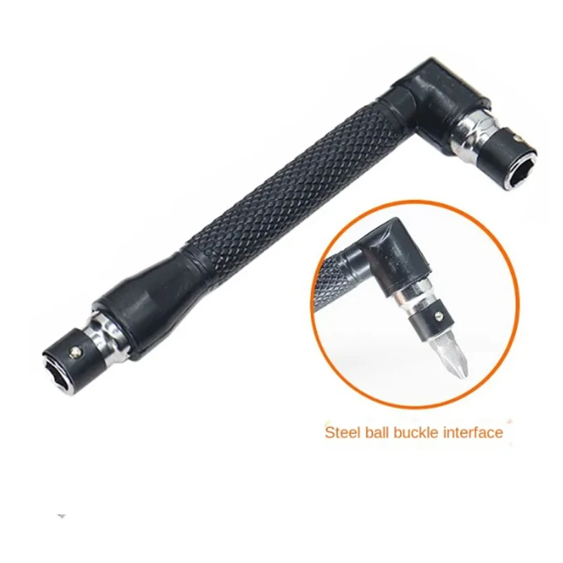 L-Shaped Double Head Screwdriver Utility Mini Socket Wrench 1/4\