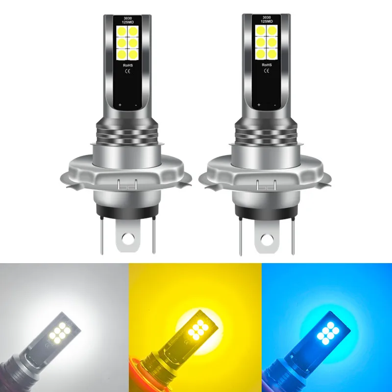 h4 led lights 12v motorcycle led headlight h4 led moto Bulb h4 led motorcycle fog lights spotlight High low beams h4 white light