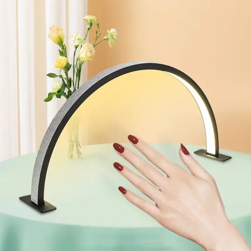 Half moon shape Diamond Nail Art Led Light Gel Lamp Nail Table Lamp