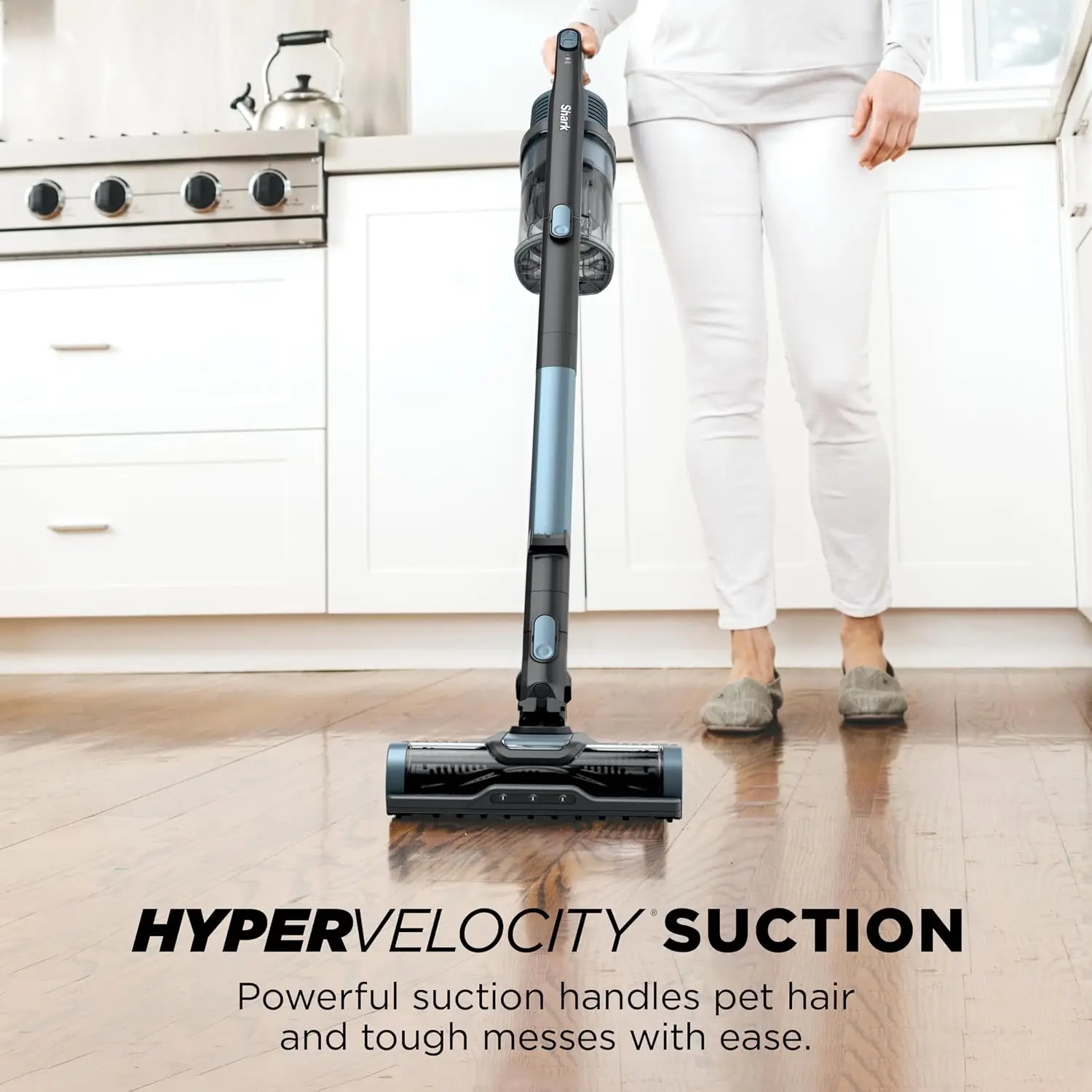 Cordless Stick Vacuum Ice Blue IX141AMZ XL Dust Cup LED Headlights Removable Handheld Crevice Tool Pet Hair Carpet Hard Floors 4