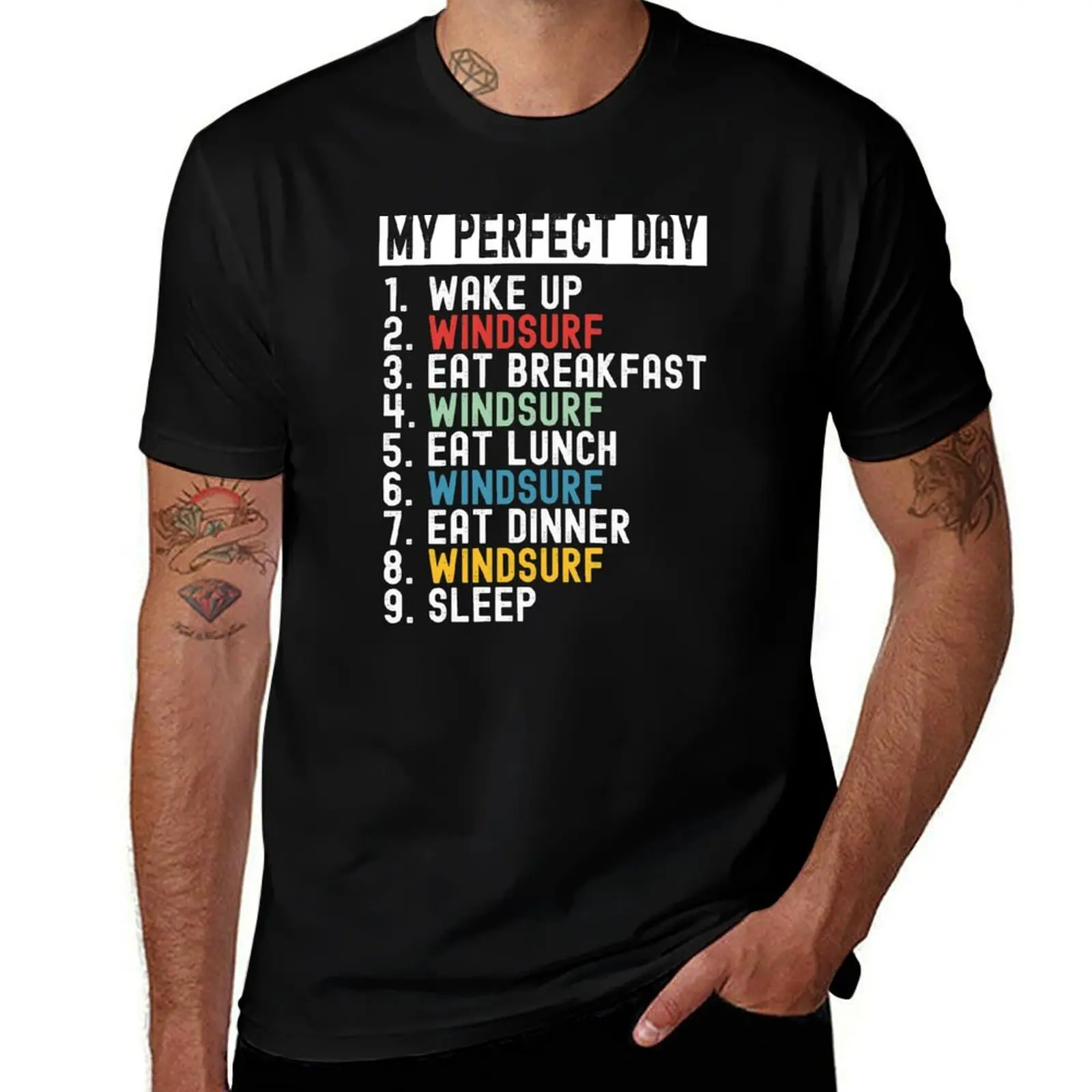 Windsurf My Perfect Day T-Shirt t shirt man casual T-Shirt