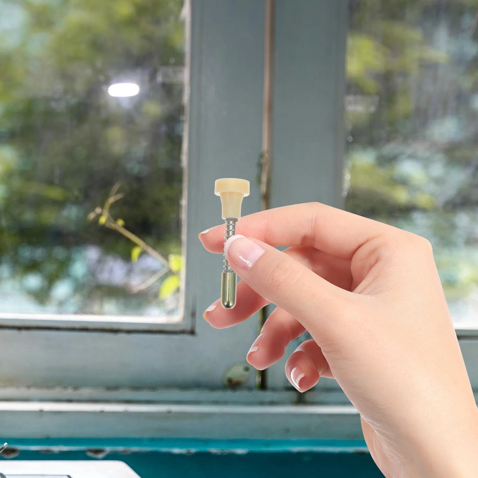 10Pcs Spring Plunger Latches Sturdy Iron Window Screen Frame Parts Adjustable Height for Screen Repair Door Storage Fastening