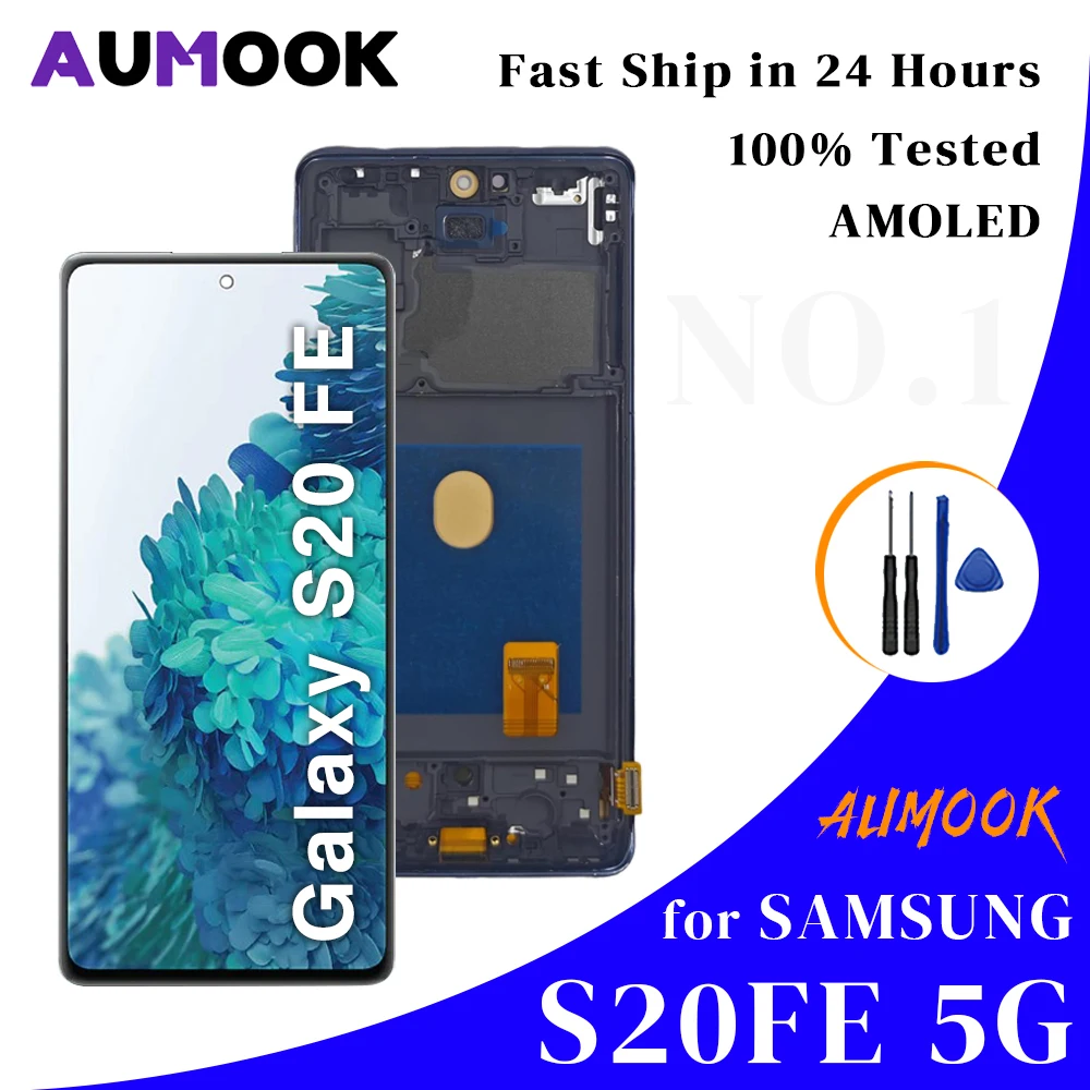 

6.43" AMOLED for Samsung S20FE 5G LCD Display Touch Screen Digiziter Assembly For Samsung G780F G780G G781B G781U LCD Display