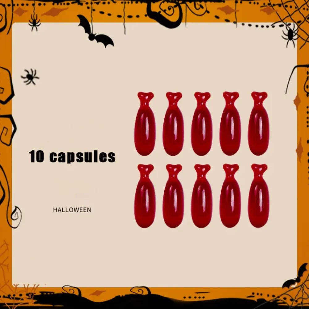 Atmosfera festosa Plasma finto facile da pulire Pillole di sangue finte sicure non tossiche Scherzo Puntelli di Halloween Plasma commestibile Cosplay