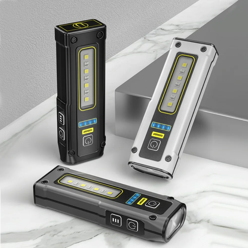 

MINI Portable Rechargeable LED Flashlight Outdoor Emergency Service Lamp with Magnetic Powerful Long Range Flashligt for Fishing