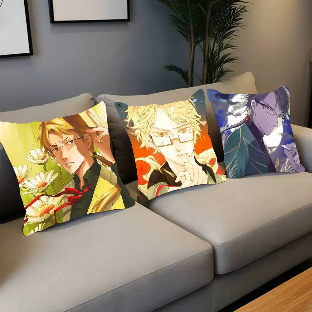 Kunikida Doppo Anime Bungo Stray Dogs Pillow Case Sofa Cushion Cover Room Home Decoration