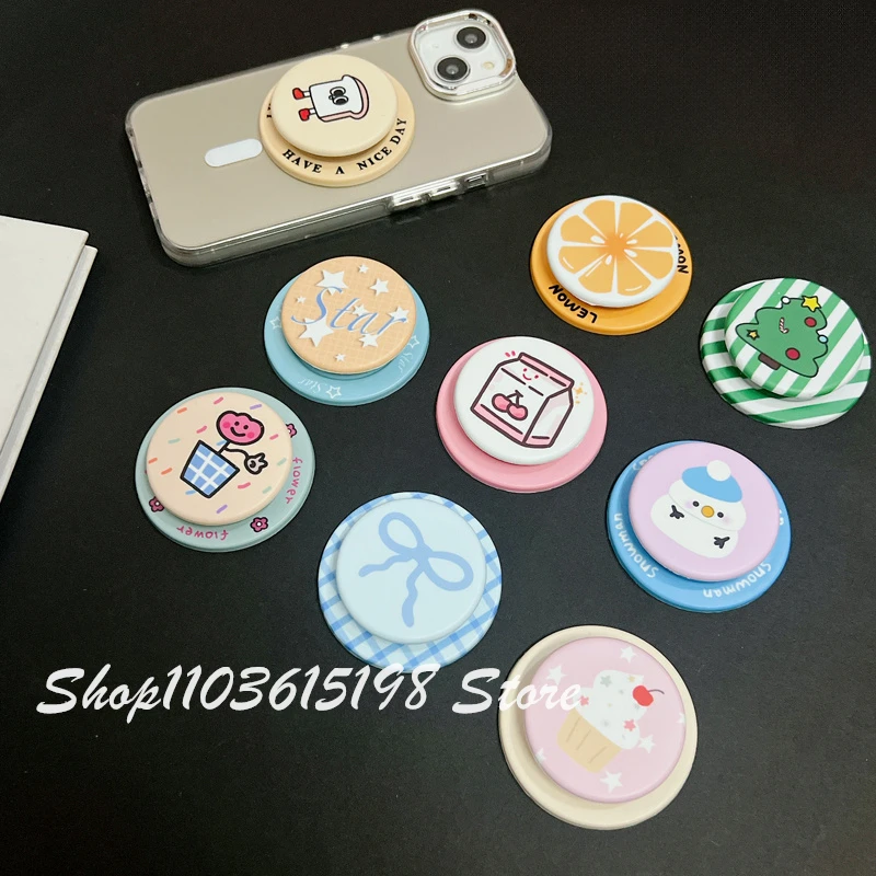 

Корейский милый мультяшный цветной магнитный держатель для телефона Griptok Grip Tok, подставка для телефона, поддержка iPhone 15, аксессуары Magsafe Smart Tok