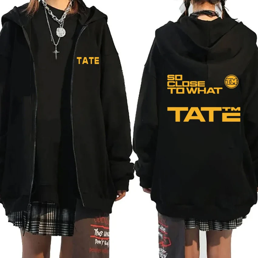 

Hot Singer Tate Mcrae 2025 World Tour Double Sided printed Zipper Hoodie New Unisex Fleece Coat Men women Fashion Y2k Sweatshirt