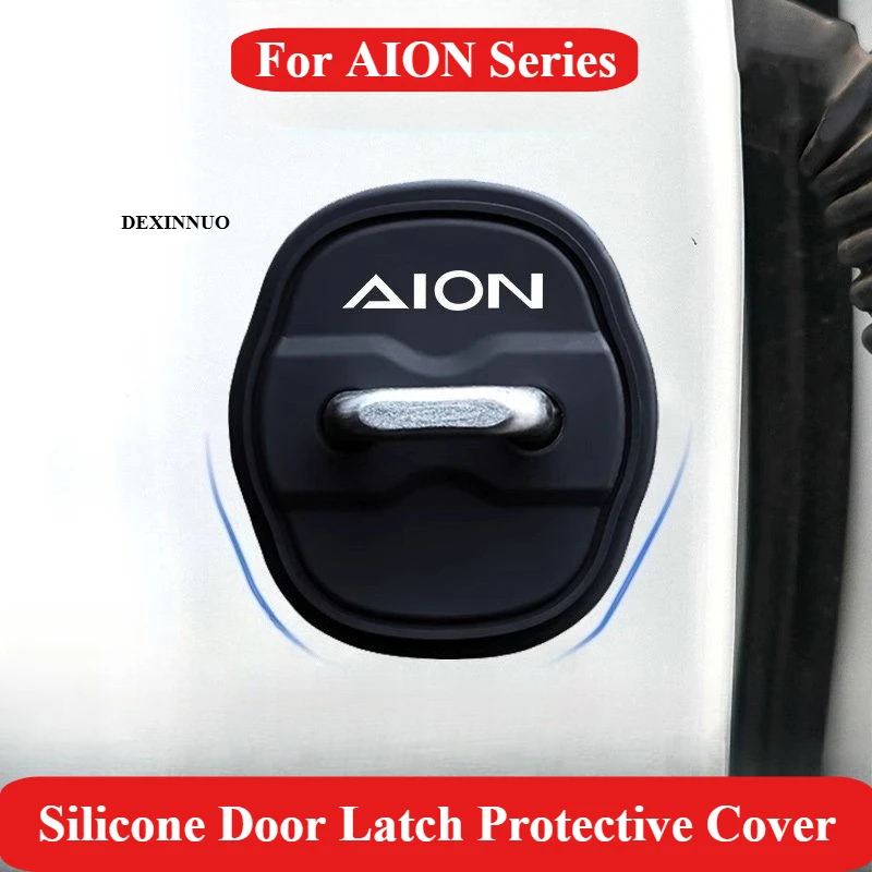 Silicone Car Door Lock Protector Cover For GAC AION V Y PLUS UT Anti-scratch Lock Buckle Protective Pad Auto Accessories