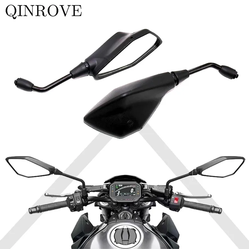

10mm Motorcycle Rear View Convex Mirror Black Universal Side Rearview Mirrors for Honda Hornet CBR650R Triumph Trident 660