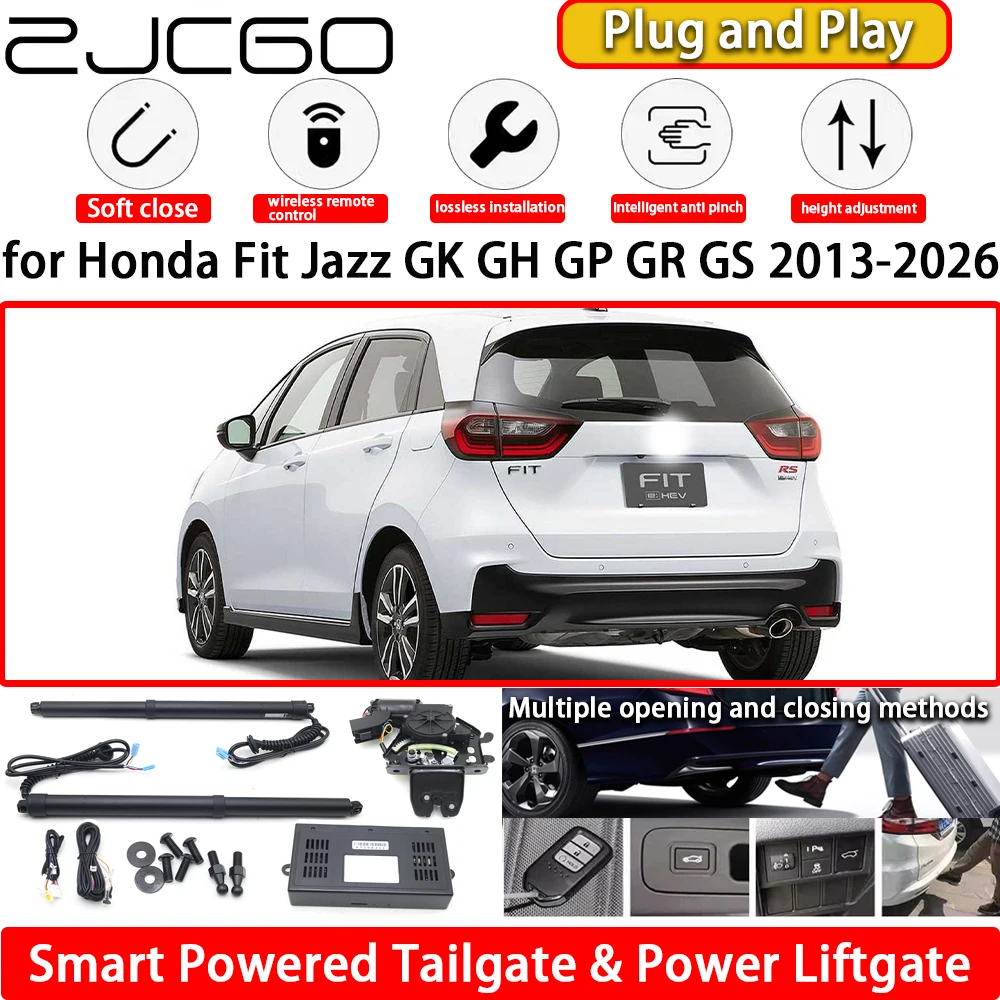 

ZJCGO for Honda Fit Jazz GK GH GP GR GS 2013-2026 Automatic Electric Powered Tailgate Power Liftgate Tail Gate Lift Kit System