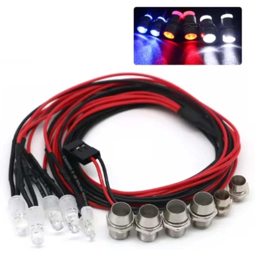 RC LED lights Suitable For 3/5mm 70cm 2/4/6  Lights Lenght Night Headlamps Headlights Model Drift Crawler Rc Car Upgrade Parts