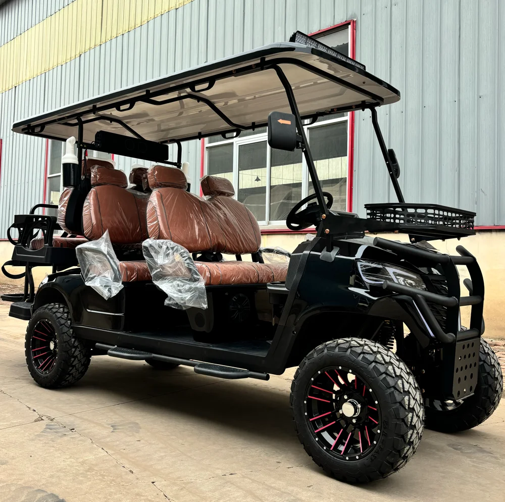 2024 MMC Newest 4+2 6 Seater Electric Carts Utility Vehicle Off Road Buggy for Sale 4000w 5000w Golf Carts Electric